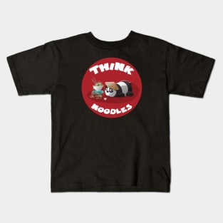 Think noodles funny lazy panda Kids T-Shirt